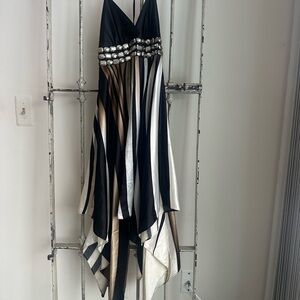 Satin like multi colored Cocktail Dress